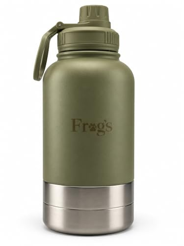Botella de Agua para Perros de Acero Inoxidable 304 – Bebedero Portátil Antigoteo para Viajes, Paseos y Excursiones – Libre de BPA