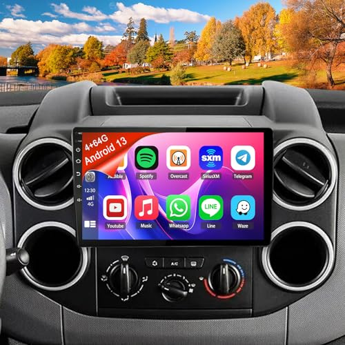 4+64G DAB Car Stereo Radio for Citroën Berlingo 2 2008-19 Peugeot Partner,with Wireless CarPlay & Android 13 Auto 2 Din,10.1 HD Touch Carplay Screen, with GPS Bluetooth WiFi RDS SWC DVR Backup Camera