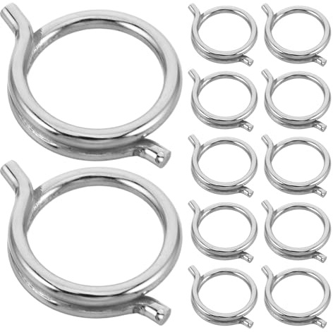 Cabilock Scissors Rebound Replacement Poultry Spring Kitchen 15pcs Springs for Shears, Silver Steels with Automatic and Maintain Tension Features, for Kitchens and Food Preparation Areas