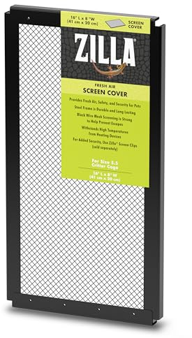 ZILLA Reptilien-Terrariumabdeckung für Frischluftschutz, 40,6 x 20,3 cm