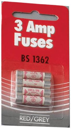 3 Amp Plug Fuses (4 Pack) F03