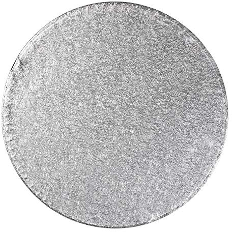 Tala 8 Inch / 20cm Diameter Cake Drum, Extra Strong with 12mm Thickness, with Silver Foil Base, Perfect Cake Board for Heavy Cakes