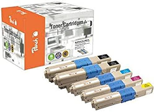 Peach, Tonerkartusche für Drucker, Spar Pack Tonermodul, Kombi Pack für OKI C 310/330/331/510/511/530/531