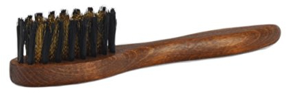 Langer & Messmer Raulederbürste mit Kunststoff- und Messingborsten zur Entfernung grober Verschmutzungen - Die Schuhbürste zur Velourslederpflege - Wildlederbürste in Schuhmacherqualität