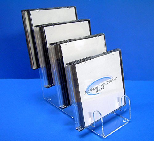 4-Fach CD Ständer aus glaklaren Acrylglas