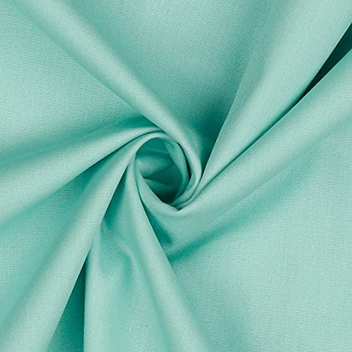 babrause® Baumwollstoff uni mint Webware Meterware Popeline OEKOTEX 150cm breit - Ab 0,5 Meter