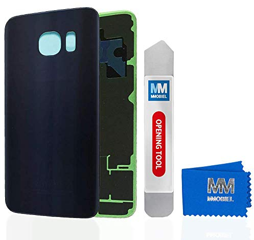 MMOBIEL Backcover Akkudeckel Rückseite Rück Klappe kompatibel mit Samsung Galaxy S6 G920 5.1 Inch (Black/Schwarz)