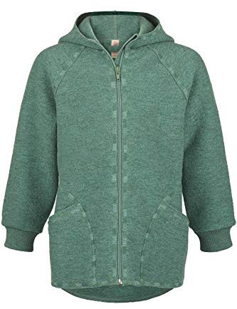 Engel Natur, Baby Walkjacke mit Reißverschluss, 100% Schurwolle (kbT) (Jade melange, 86-92)