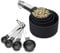 8-Piece Measuring Cup and Spoon Set, Plastic Measuring Cup and Spoon with Stainless Steel Handle, for Liquids and Solids, for Cooking Kitchen (Black)