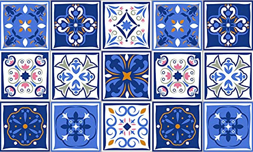 TAPPETIK Tappeto, Passatoia in Stampa Digitale Alta qualità, Ampia Gamma di Colori e Disegni (Serie DIGIT) VARIE MISURE (Ceramiche viola, 52 x 90 cm)