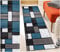 DTUQYX Teppich Läufer Flur Küche rutschfest 60 x 200CM, Polyester Waschbar und Dauerhaft, Schlafzimmer Muster Carpet, für Wohnzimmer Büro Esszimmer, Anpassbar Teppichläufer Meterware