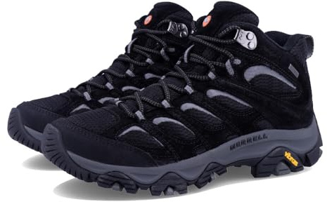 Merrell Herren Moab 3 Mid GTX Wanderschuhe, Black/Grey, 47 EU