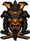 Yakuza Kabuto Maske Samurai Maske Aufkleber Autoaufkleber für Motorrad Fahrrad Roller oder Auto Sticker Japan Yakuza Dämonen Maske Gesicht (15x20cm Yakuza Kabuto Maske Samurai Mask)