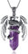 XIANNVXI Dragon Necklace Dragon Gifts for Women Men Amethyst Necklaces Goth Gothic Dragon Pendant Crystal Necklace Jewellery