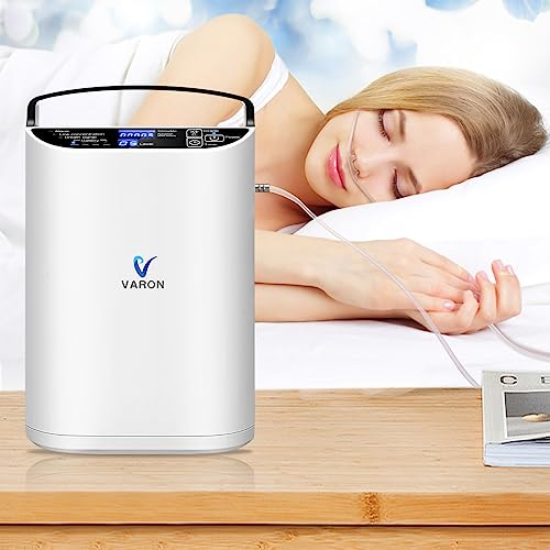 Yontwe 2-3,5 horas de trabajo continuo Concentrador Oxigeno Portatil con Bateria, 93%±3% Generador de Pulso de Oxígeno Uso Continuo Durante Aparato de Oxigeno Portatil Fácil de Transportar