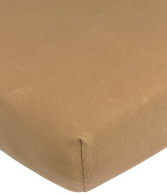 Meyco Home Basic Jersey Uni Spannbettlaken für 1-Person (Bettlaken mit weicher Jersey-Qualität, aus 100% Baumwolle, perfekte Passform durch Rundum-Gummizug, atmungsaktiv, Maße: 90 x 200 cm), Toffee