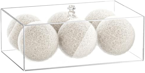 Acrylic Dryer Ball Holder Dispenser Container,Laundry Room Organization