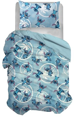 hermet TC01 100% Baumwolle Stitch Bettbezug-Set für Einzelbett, Blau