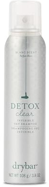 Drybar Detox Clear Invisible Dry Shampoo Spray, Absorbs Light Oils, Leaves Hair Feeling Clean & Refreshed with Soft Sheer Finish, For All Hair Types, Blanc Scent, 3.8 Oz
