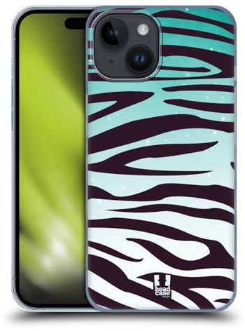 Head Case Designs Zebra Tierdrucke Harte Rueckseiten Handyhülle Hülle Huelle kompatibel mit Apple iPhone 15