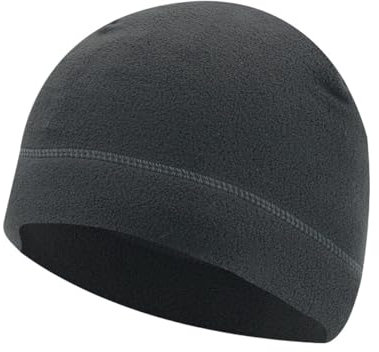 HIQIU Winter Warm Fleece Mütze für Damen und Herren, Unisex Outdoor Sport Radfahren Einfarbig Wintermütze Ski Beanie Cap (DE/NL/SE/PL, Alphanumerisch, Einheitsgröße, M, Dunkelgrau)