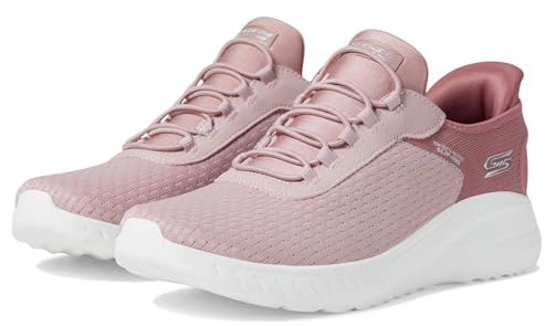 Skechers Bobs Squad Chaos-in Color Baskets à enfiler mains libres pour femme, rose poudré, 5 Wide