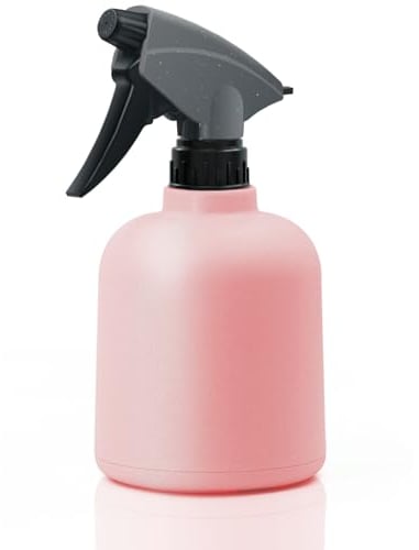 RONTEDA Plant Mister Spray Bottle - 600ML Plastic Plant Mister Indoor Trigger Water Spray Bottle Refillable Mist Watering Can for Plants Flower Gardening Cleaning house (Pink)