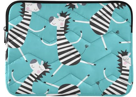 MCHIVER Cute Zebra Laptop Sleeve Case 13.3 Inch Laptop Cover Bag Lightweight Computer Protectors for Women Men