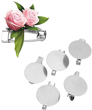 100 Stück Broschenverschlüsse, 20mm Pin Tabletts, Metall Brosche Verschlüsse, Broschenablage Pin Scheiben Blanko Verdickte Cabochon Lünetten Runde Anstecknadel Leere Knopf Abzeichen für DIY