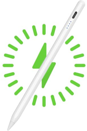 Stylus Pen for iPad: Fast Charge Apple Pencil Compatible withiOS and Android Touchscreens/Phones, Rechargeable Stylus Pen with Dual Touch Screen, Stylus Pencil for A-pple/Android/Tablet