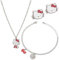 Hello Kitty Schmuck Mädchen Set, Halskette, Armband & Kinder Ohrstecker - Geschenke für Mädchen Teens