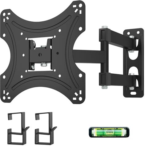 Muchen TV Wandhalterung Schwenkbare Neigbare TV Halterung für Fernseher 26-50'' bis zu 22kg Max. VESA 200x200mm mit Kleiner Wasserwaage Wandhalter Fernsehhalterung inkl. Schrauben Dübel