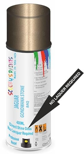 SCOOBYS PAINTS BACK IN THE MIX Direct Gloss Aerosol Spray Paint For Jaguar Gondwana Stone Code: Baq No Lacquer Required
