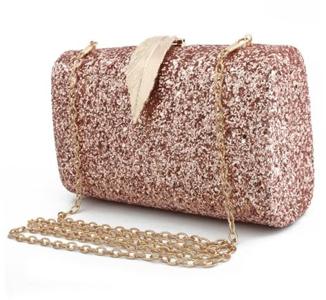 AOKWAWALIY Borsa Da Sera Con Fibbia E Paillettes Decorazione Da Donna Pochette Per Eventi Formali