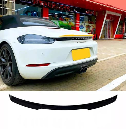 For Auto Perfectionists UK Rear Boot Spoiler Wing Compatible With Porsche Boxster 2016-2024 ABS Gloss Black