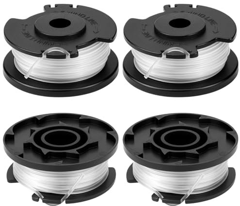 BESPOTCL 4 Stück Ersatzfadenspule für Einhell GE-CT 18/28 Li, Kompatibel mit Akku-Rasentrimmer GE-CT 18/260 Li & GE-CT 18/28 Li TC, Nylon Trimmerfaden 1,6mm x 5m, Rasentrimmer Zubehör