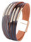 VANSZA Armband Wickelarmband Boho Lederarmband Mehrschichtige Leder Armbänder für Frauen Glücksarmband Magnetverschluss (Schwarz)
