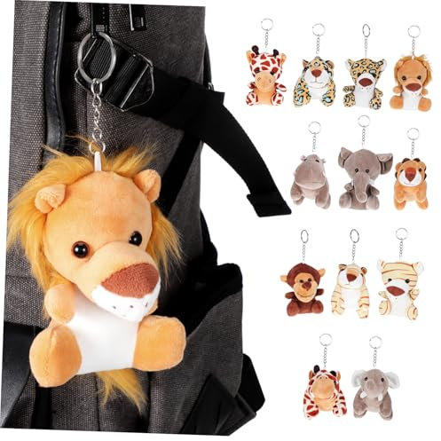 Milisten Lot de Porte-Clés en Forme De Poupée Mini Peluches Ornements De Fête Peluches en Vrac Petits Porte-Clés Jouets en Coton PP