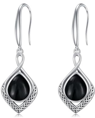 enjoylifecreative Keltischer Knoten Ohrringe für Damen 925 Sterling Silber Unendlichkeitszeichen Tropfenohrringe Keltischer Schmuck Geschenk für Frauen Mädchen
