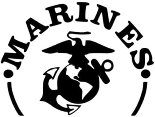 ZCHZCS -Autoaufkleber 14,7 cm*11 cm USMC Marines Vinyl Decal Safety Car Aufkleber Schwarz/Silber