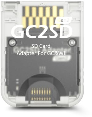 Plyisty Adaptateur de Carte GC2SD pour Consoles GC NGC, Lecteur de Carte Mémoire, Prend en Charge 512 Go de Stockage pour la Sauvegarde de Jeu et le Chargement du Logiciel (Transparente)