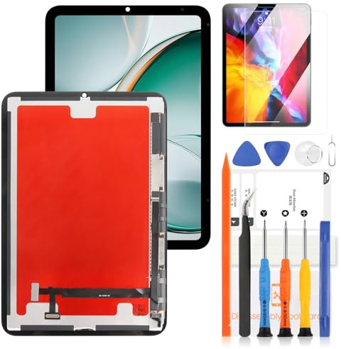 LADYSON Schermo LCD per iPad Mini 7 2024 Schermo di Ricambio Display LCD da 8.3 pollici Digitizer Assemblaggio Completo con Strumenti di Riparazione per iPad Mini 7 A2993 A2995 A2996 Touch Screen Fix