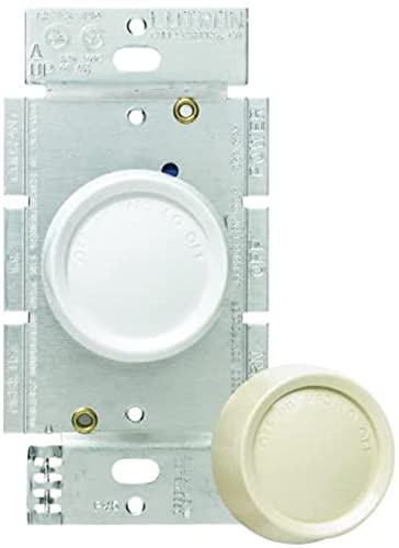 Lutron FSQ-2FH-DK Electronics Rotary On/Off Fan-Speed Control, 1 White and 1 Ivory Knob Included