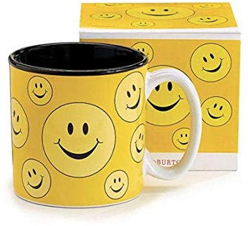 1 x Tasse mit lächelndem Gesicht