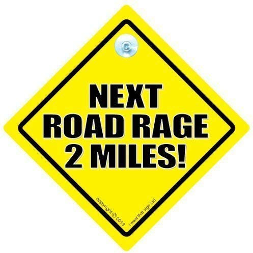 Gewalt im Straßenverkehr Schild nächsten Road Rage 2 Seemeilen Aufschrift, straße, Road Rage Rage Schild Schild baby on Board -Schild Stil, baby an Bord Autoaufkleber, Vinyl, englischer Aufschrift, Road Sign