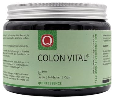 Quintessence Colon Vital Pulver Bio 240g - Ballaststoffreiches Akazienfaser Pulver mit mikrobiotischen Kulturen, Vegan, rein natürlich & ohne Zusatzstoffe, Produziert in Deutschland