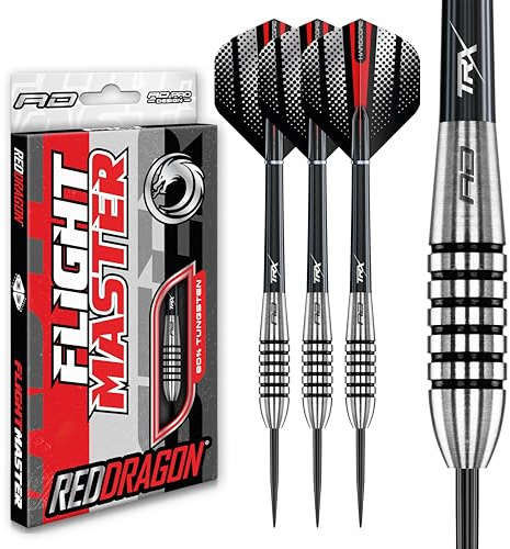RED DRAGON Swingfire 2: 21g Flightmaster Tungsten Darts Set mit Flights und Schäfte