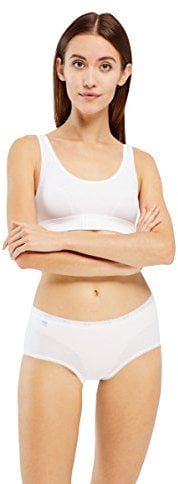 Sloggi Women's Basic+ Midi 3 Pack Brief, White, 10 UK
