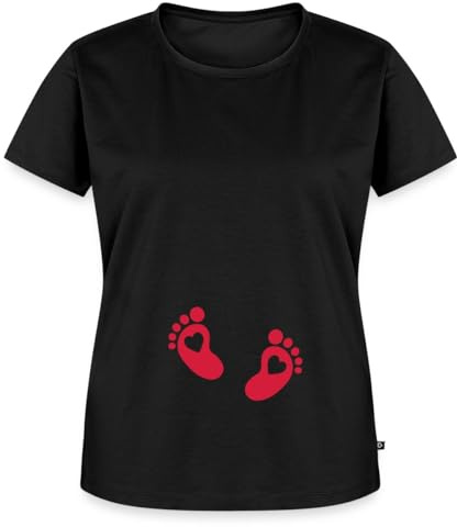 Grossesse Enceinte Pieds De Bébé Annonce Naissance T Shirt Femme Premium