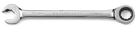 GEARWRENCH 11mm 12 Point Open End Ratcheting Combination Wrench - 85511 , Black